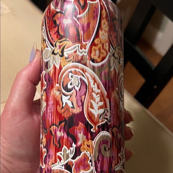 Chico's Burgundy and White Patterned Thermos/Water Bottle - Picture 3 of 4